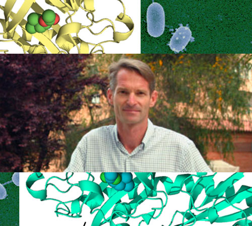 Tino Krell rodeado de microbios