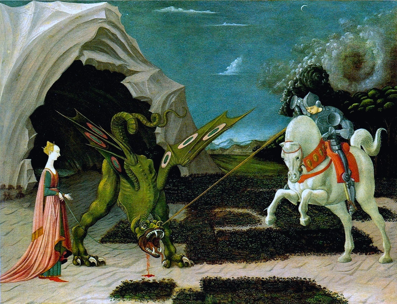 Cuadro de Paolo Uccello "San Jorge y el Dragon"